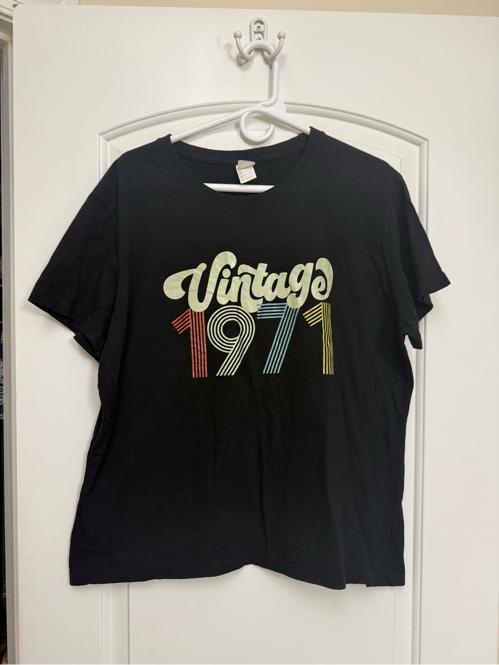 Vintage 1971 Graphic Short Sleeve Tee - Black